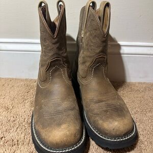 Ariat Fatbaby BOOTS 8 B Distressed Brown Leather 14729 Fat Baby Women’s